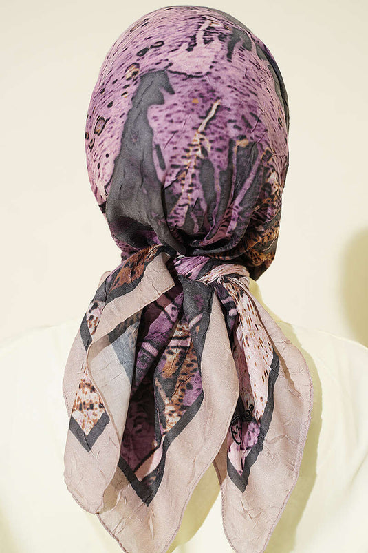 Écharpe Ayda En Bambou À Motifs Beige