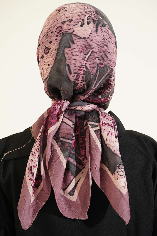Écharpe Ayda En Bambou À Motifs Rose Kurusu