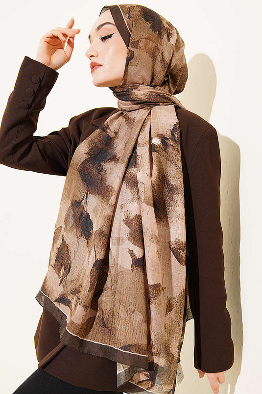 Écharpe En Bambou Tricoté À Motifs Camouflage Vert