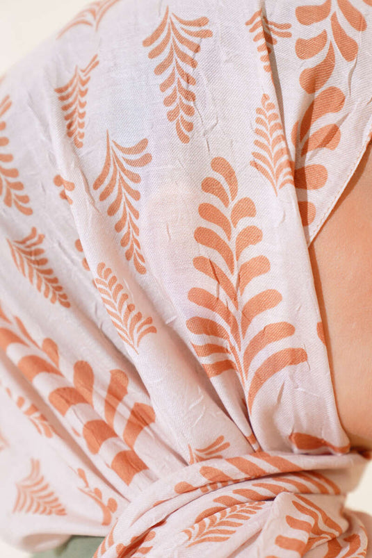 Patterned Bamboo Scarf Latte