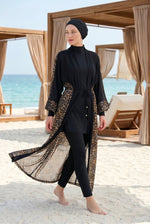 Pareo En Chiffon À Motifs Léopard Avec Taille Ajustable