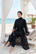 Pareo En Chiffon À Taille Réglable Et Motif À Pois