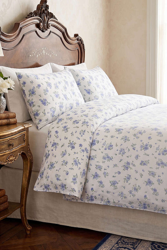 Ensemble de housse de couette double à motifs bleu saphir