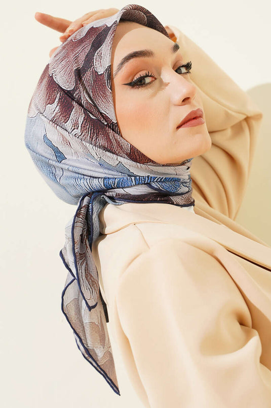 Assortiment de 6 foulards à motifs bleu marine Demore