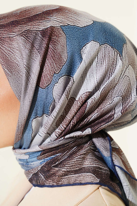 Assortiment de 6 foulards à motifs bleu marine Demore