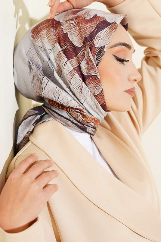 Assortiment de 7 foulards à motifs Demore Latte Series