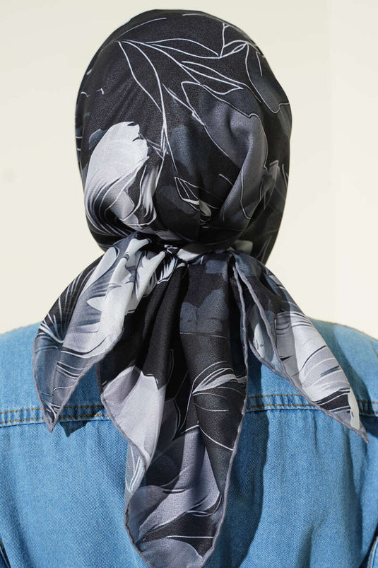 مجموعة أوشحة ديمور السوداء المزخرفة (5 قطع)