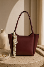 Sac À Main & Épaule À Fular & Motifs Bordeaux