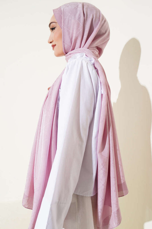 Gemustertes Cocoon-Stola-Schal-Puder