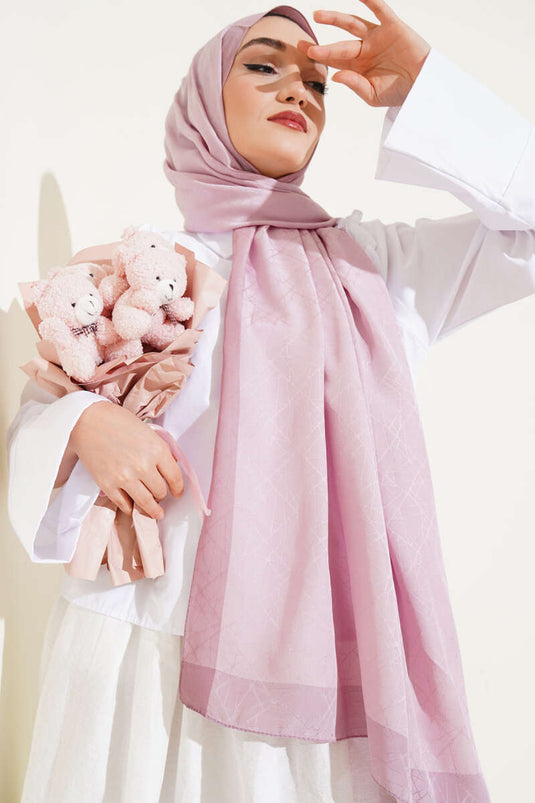 Gemustertes Cocoon-Stola-Schal-Puder