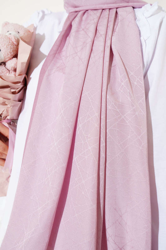 Gemustertes Cocoon-Stola-Schal-Puder