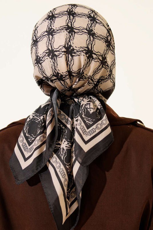 Schal-Sortiment der Latte-Serie mit Muster, 5 Stück