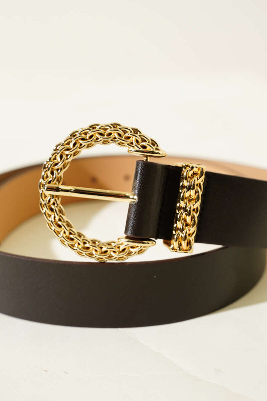 Desenli Metal Tokalı Kemer Acı Kahve