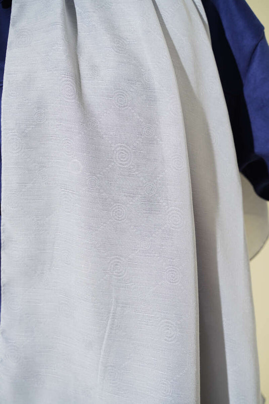 Desenli Monogram Şal Gümüş