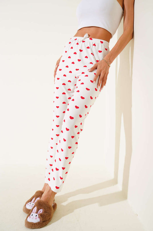 Patterned Pajamas White