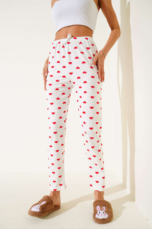 Patterned Pajamas White