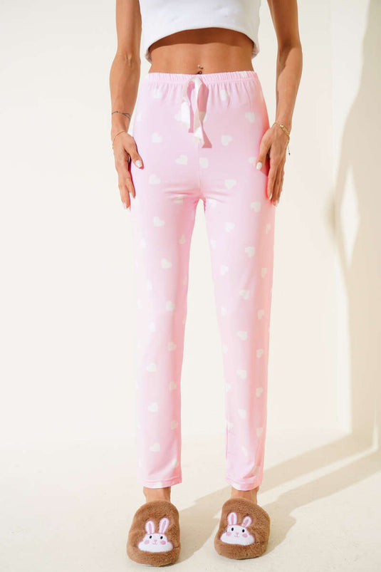 Desenli Pijama Şeker Pembe