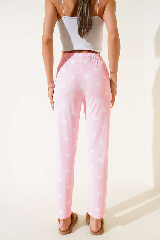 Desenli Pijama Şeker Pembe