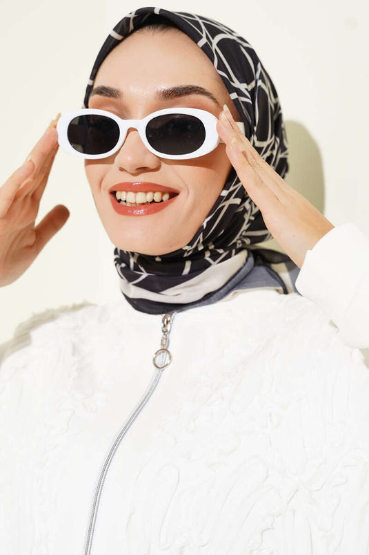 Assortiment de 3 foulards à motifs noirs de la série