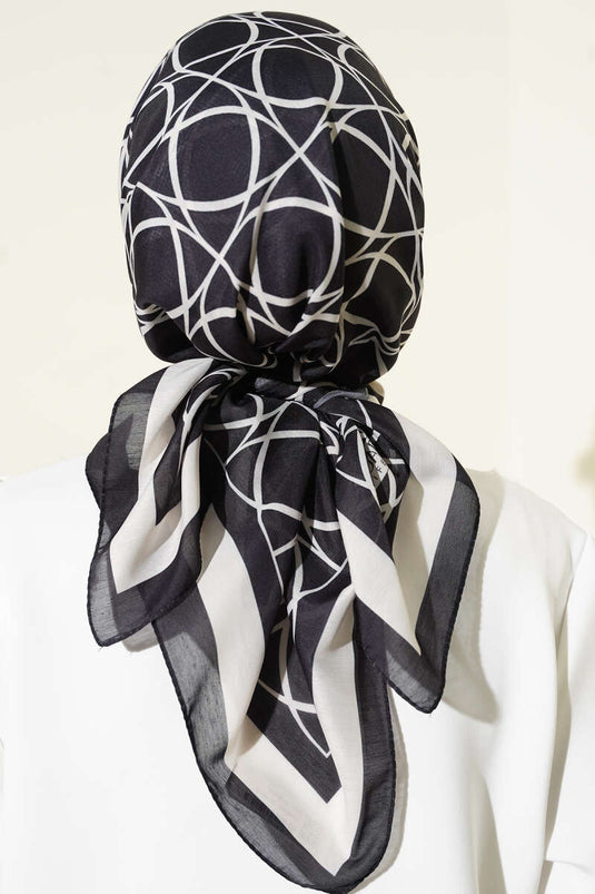 Surtido de 3 bufandas estampadas de la serie negra