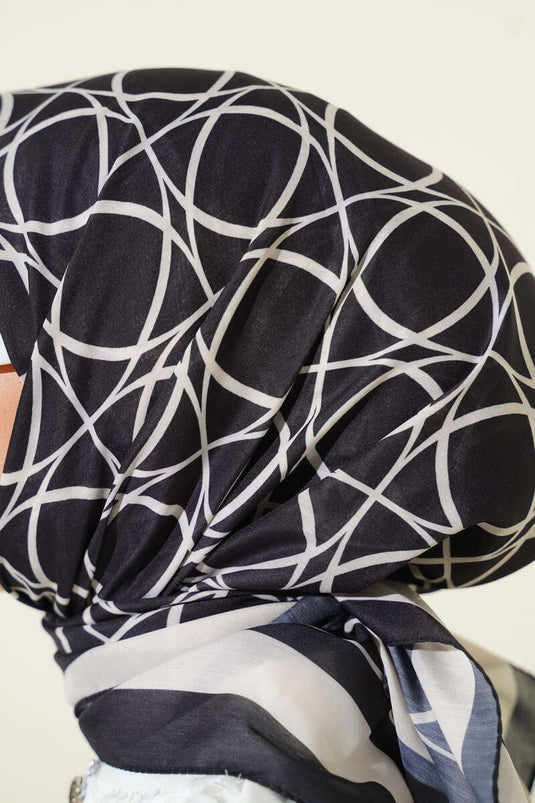 Assortiment de 3 foulards à motifs noirs de la série