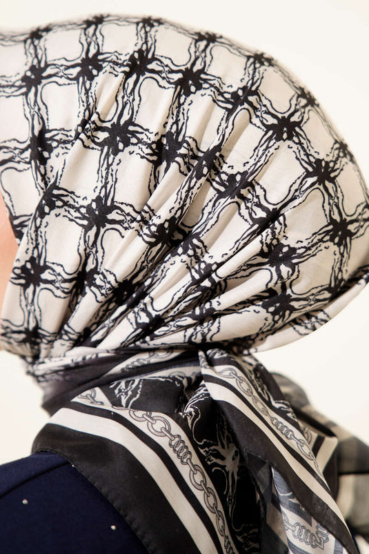 مجموعة أوشحة سوداء منقوشة (6 قطع)