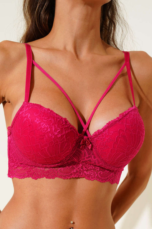 Reggiseno imbottito con spalline incrociate Cherry