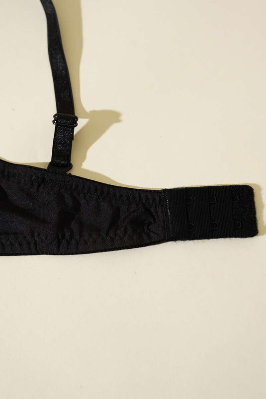 Soutien-gorge rembourré sans bretelles noir