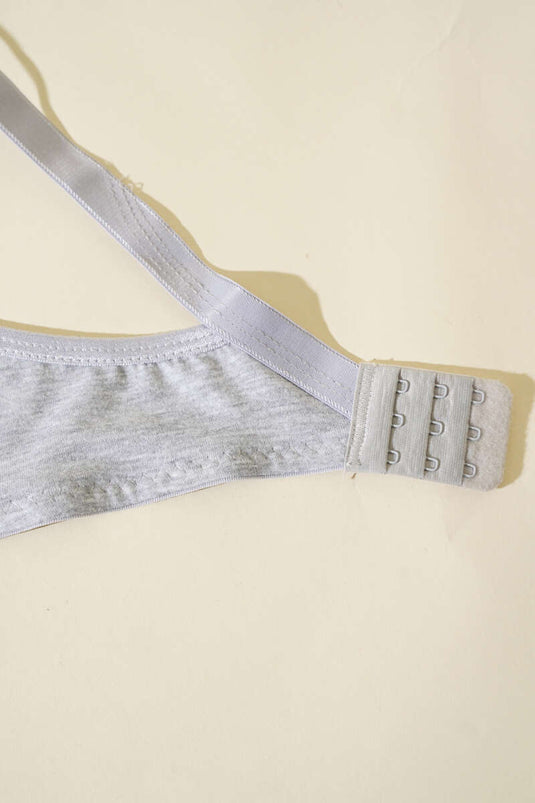 Soutien-gorge en mousse grise, sans rembourrage ni armatures