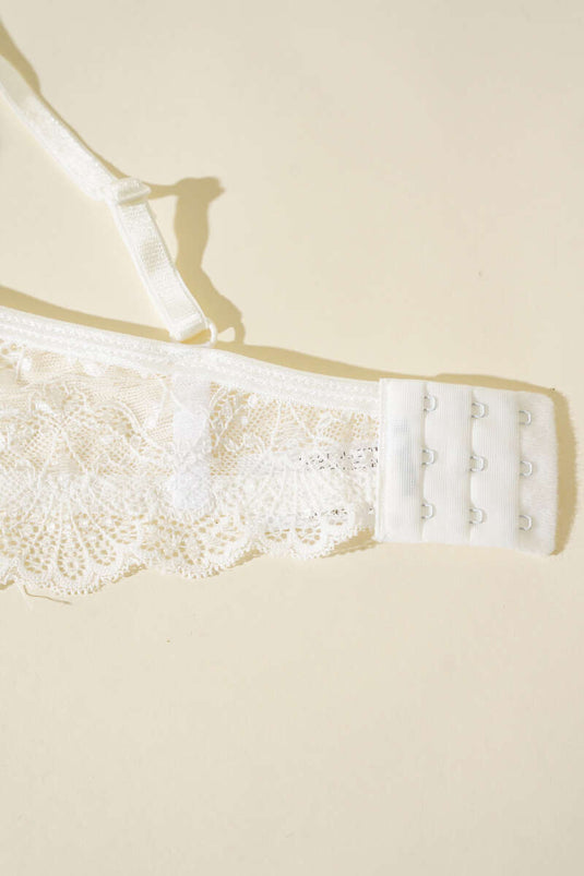 Soutien-gorge à bretelles croisées non rembourré écru