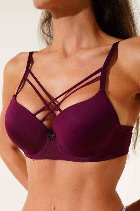 حمالة صدر كروس مايكرو غير مبطنة بلون أرجواني