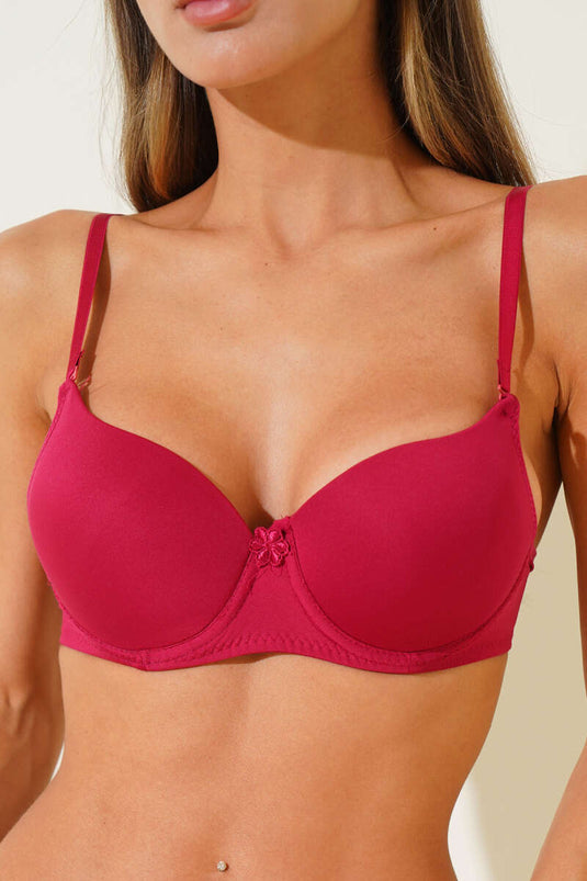 حمالة صدر مايكرو غير مبطنة باللون العنابي