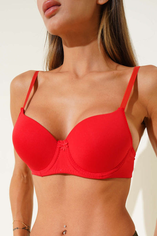 Unpadded Micro Bra Red