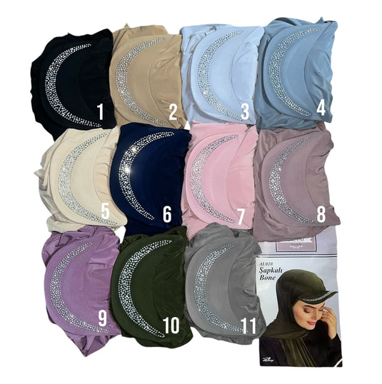 Diamond Hat Bonnet Hijab