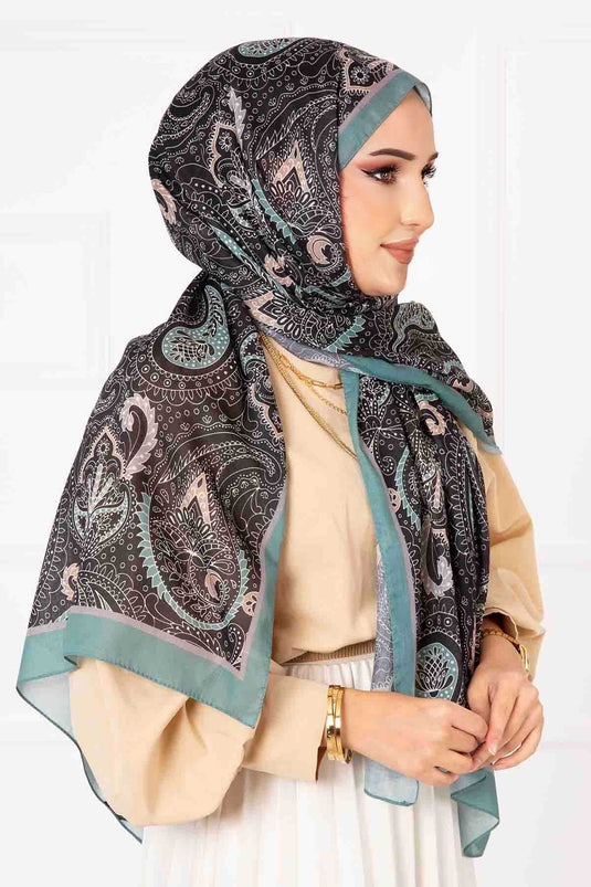 Digital Print Cotton Shawl -5