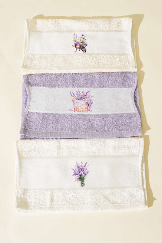 طقم مناشف مطبخ مطبوع رقميًا مكون من 3 قطع (متنوع) 1