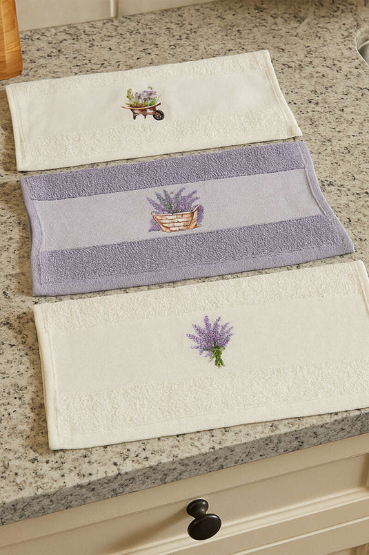 طقم مناشف مطبخ مطبوع رقميًا مكون من 3 قطع (متنوع) 1