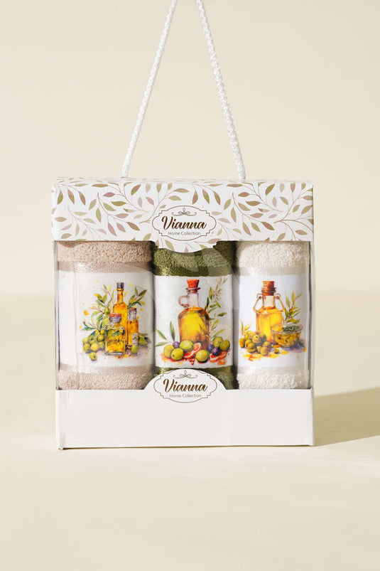 Dijital Baskılı 3'lü Mutfak Havlu Seti Asorti 3