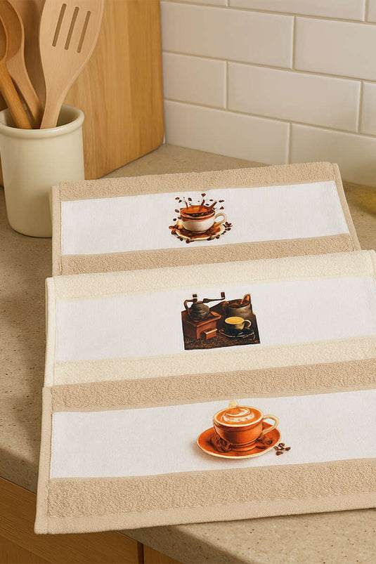 Digitally Printed 3-Piece Kitchen Towel Set (Assorted 4)