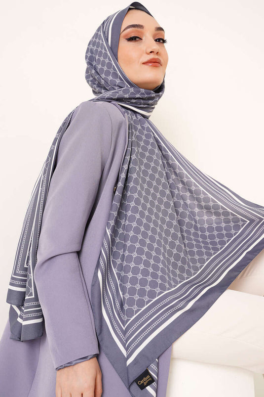 Digital Printed Medina Shawl Charcoal