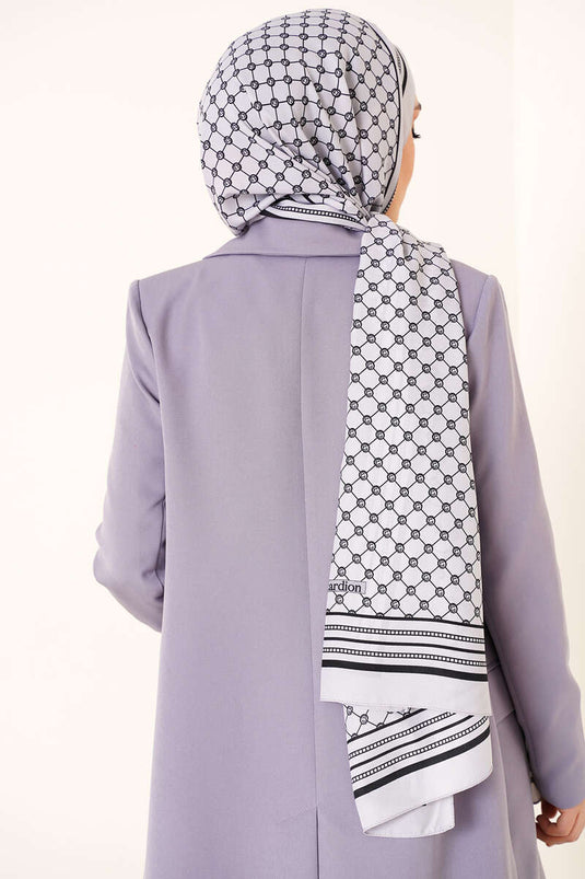 Digital Printed Medina Shawl Gray