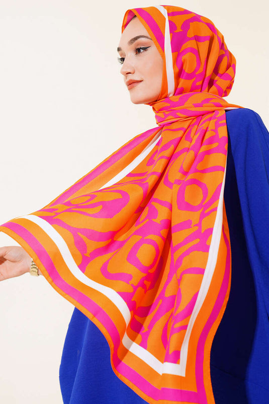 Digital Medina Shawl Orange