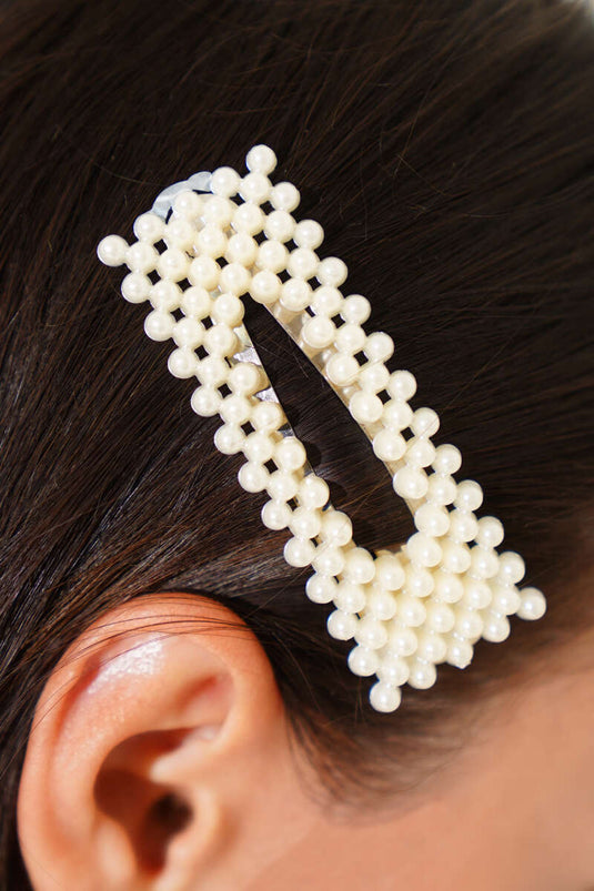 Fermoir à pression rectangulaire en perle