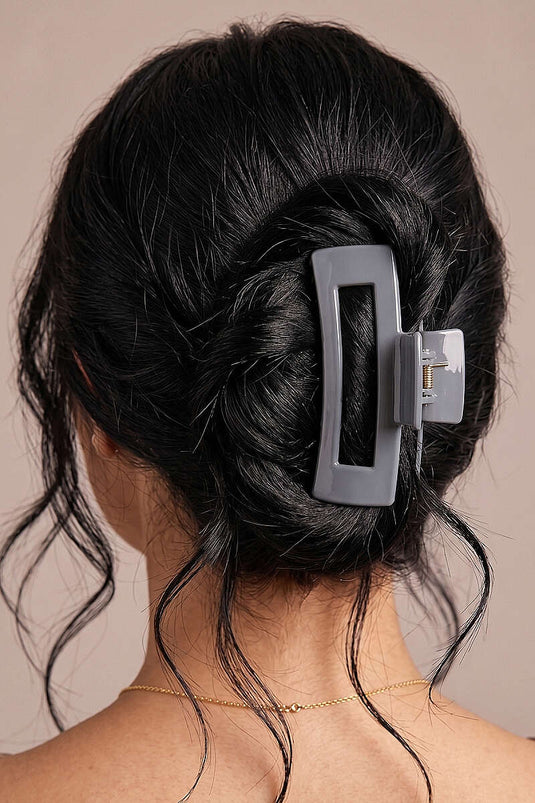 Rectangular Clip Hairpin Smoke