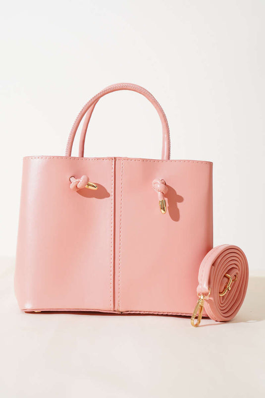 Women's Handbag with Stitched Detail, Puppy Mouth