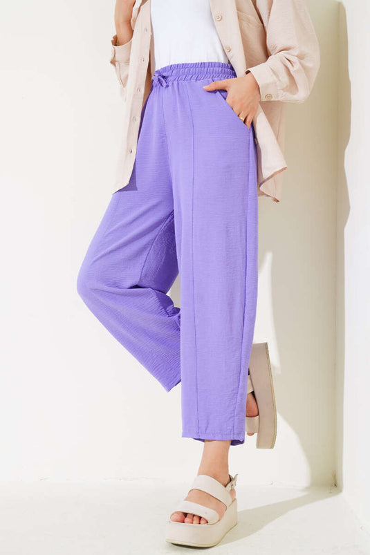 Pantalon Ayrobin Surpiqué Lilas