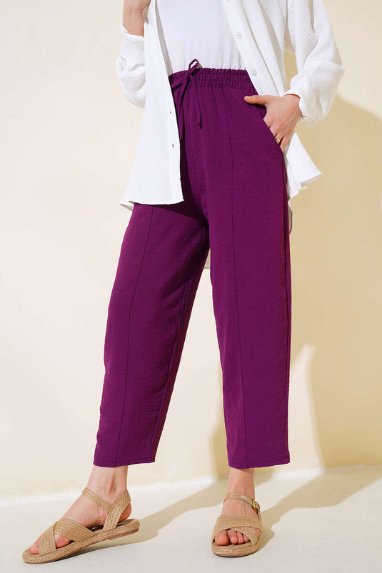 Pantalon Ayrobin Surpiqué Violet