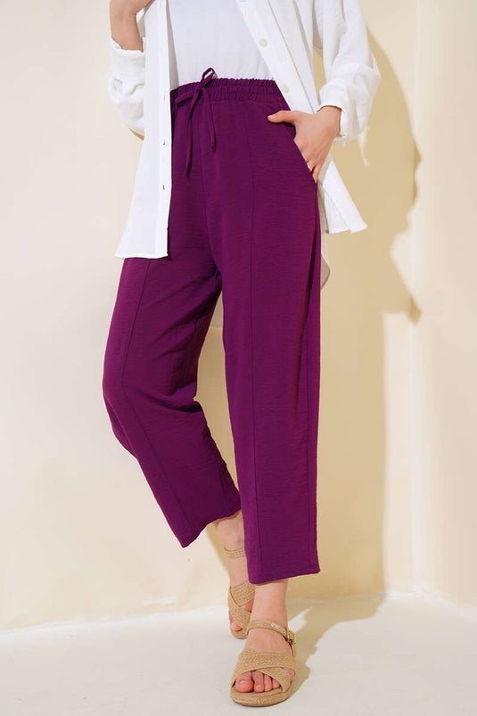 Pantalon Ayrobin Surpiqué Violet