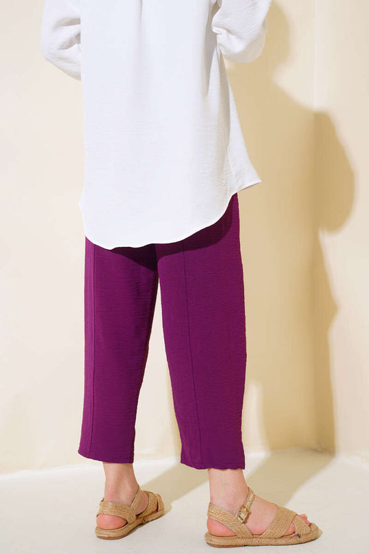 Pantalon Ayrobin Surpiqué Violet