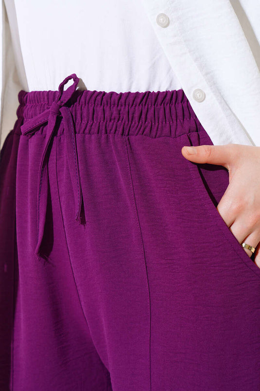 Pantalon Ayrobin Surpiqué Violet